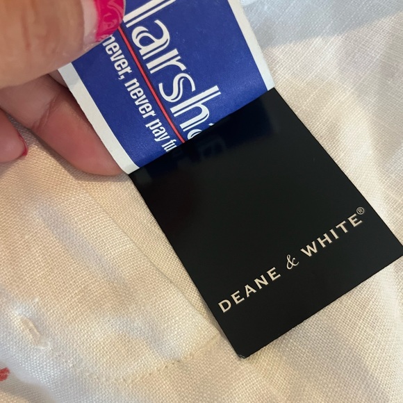 Deanne and white  100 cotton pants with flamingo 🦩 embroidered - Picture 6 of 7